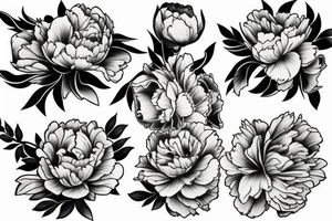 peony tattoo idea