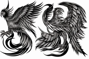 A mechanical phoenix tattoo idea