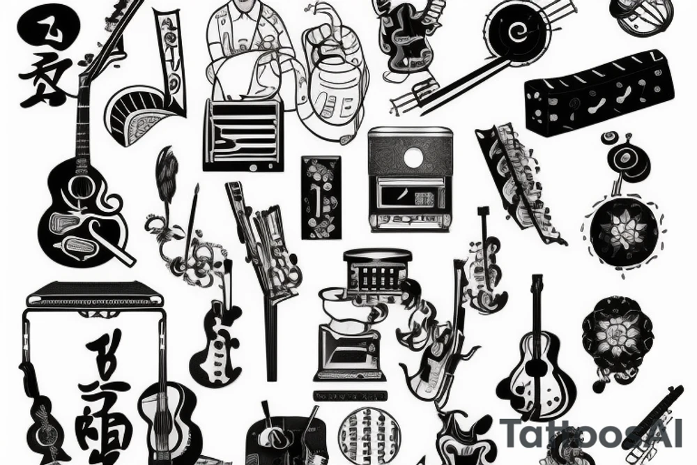 D minor music key tattoo idea