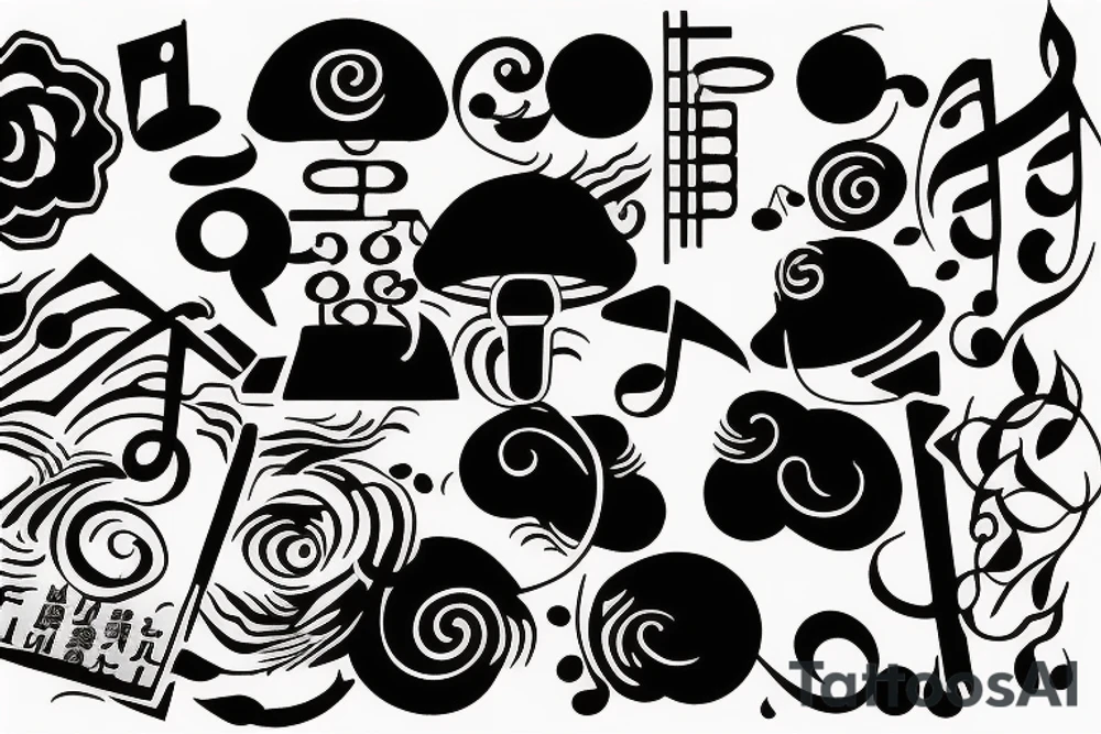 D minor music key tattoo idea