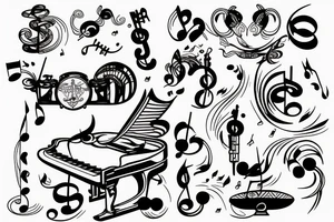 D minor music key tattoo idea