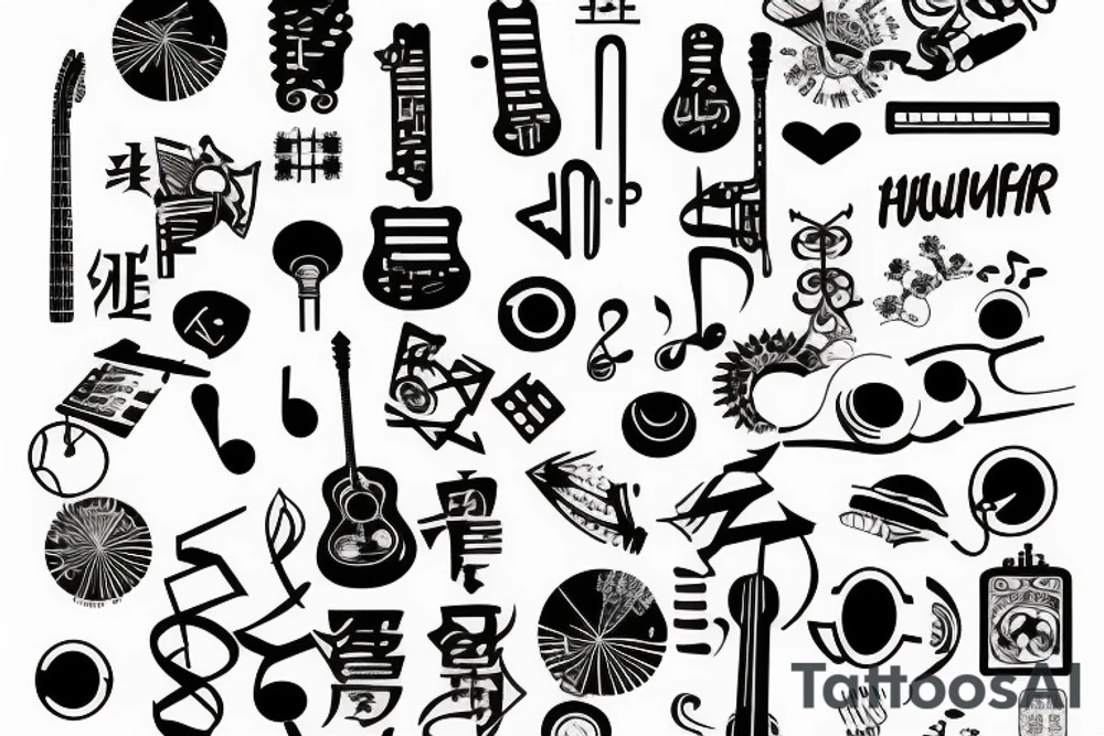 D minor music key tattoo idea