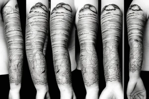 Family with clouds tattoo idea