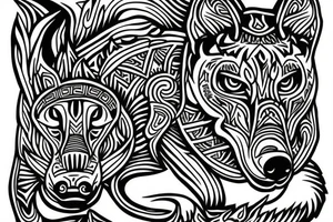 Wolf made out of hops tattoo idea