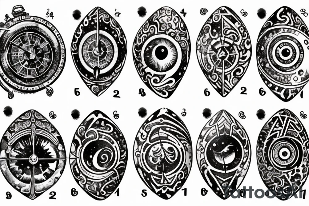 Pocket watch, raven, water color splashes, planets, stars, compass, semicolon tattoo idea