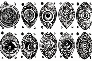 Pocket watch, raven, water color splashes, planets, stars, compass, semicolon tattoo idea