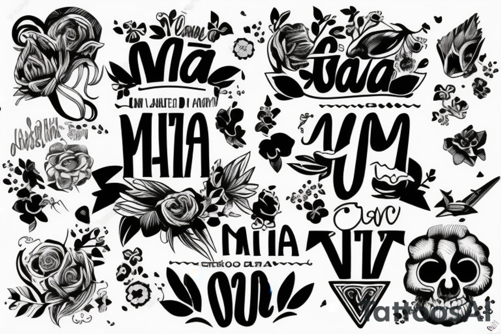 The name Mia tattoo idea