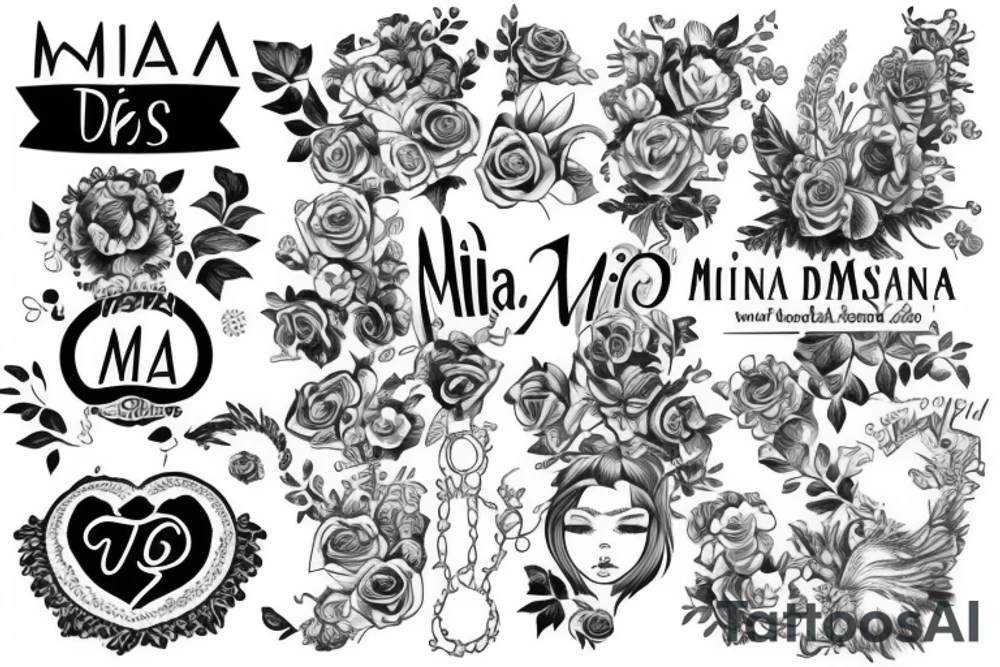 The name Mia tattoo idea