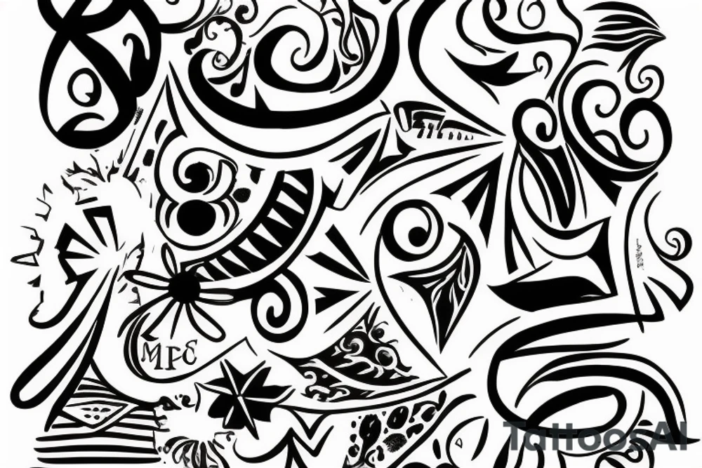 The letters M I A tattoo idea