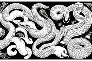 the snake eats itself tattoo idea