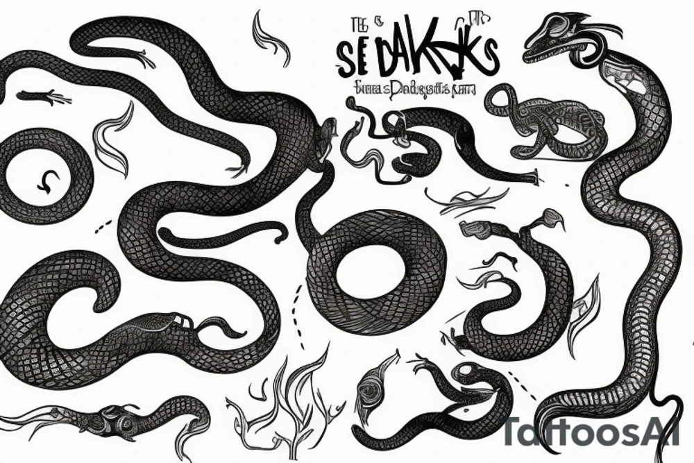the snake eats itself tattoo idea