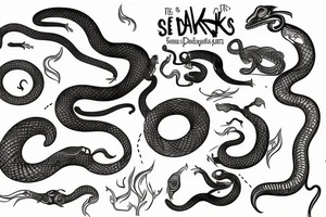 the snake eats itself tattoo idea