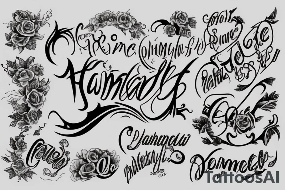 name of my family members tattoo idea