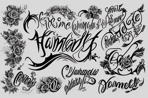 name of my family members tattoo idea