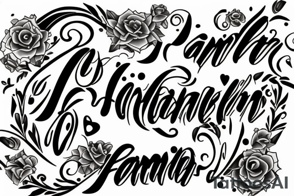 name of my family members tattoo idea
