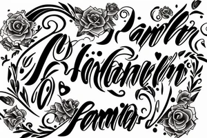 name of my family members tattoo idea