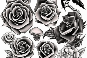 Rose and scorpion tattoo idea