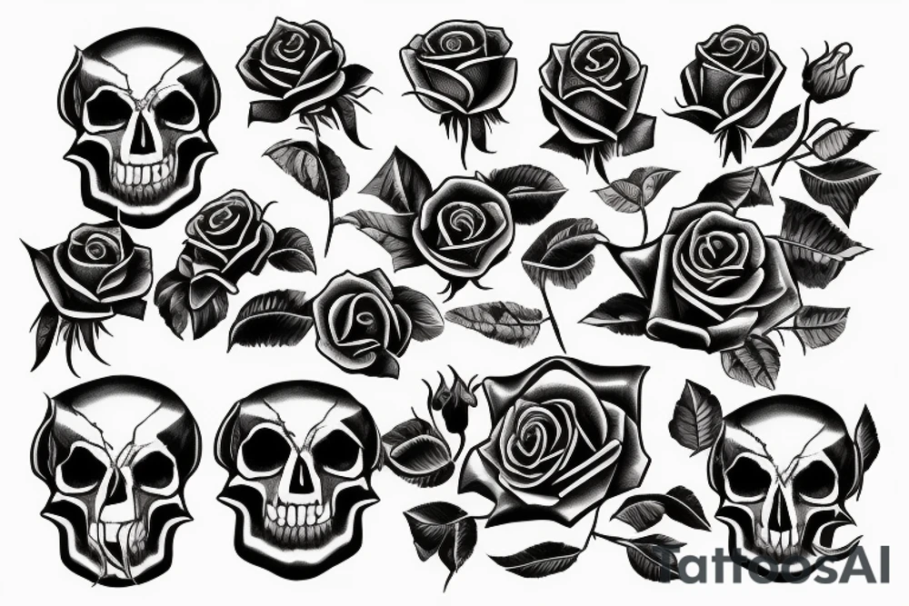 Rose and scorpion skull tattoo idea