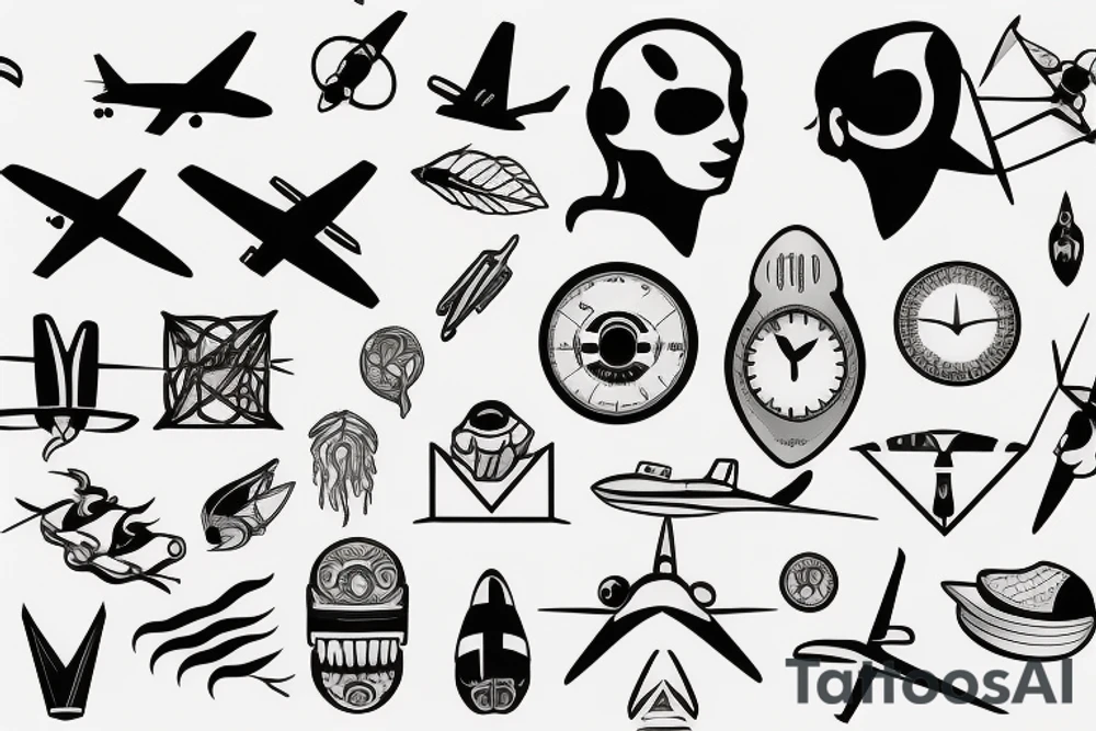 plane tattoo idea