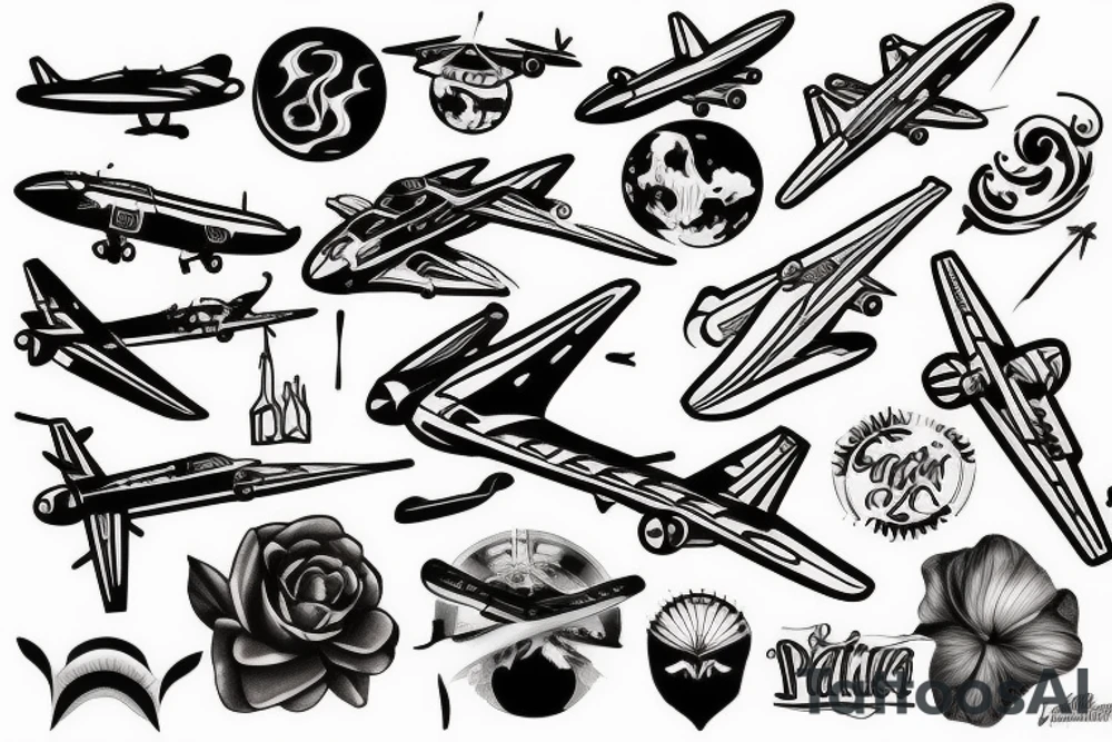 plane tattoo idea
