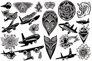 plane tattoo idea