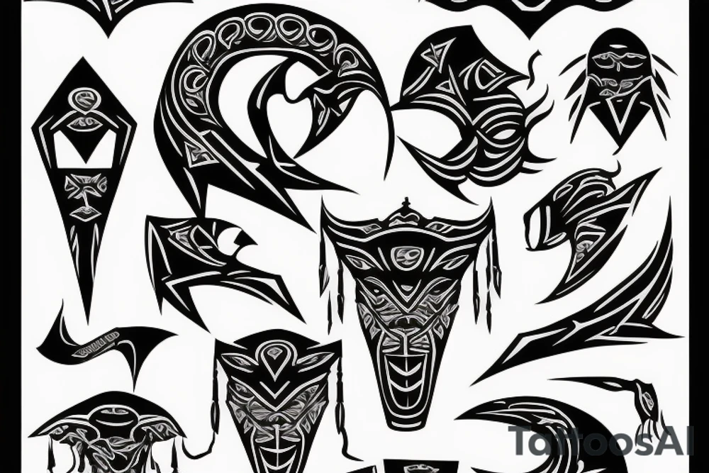 Cyber sigilism tattoo idea