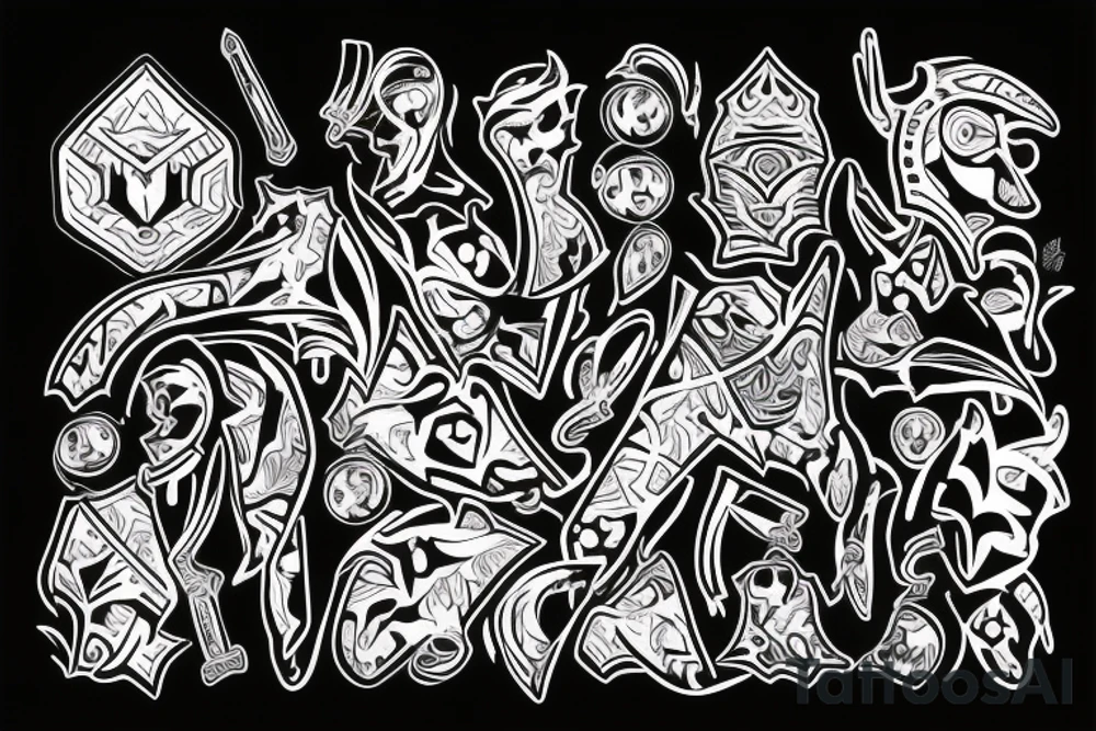 Cyber sigilism tattoo idea