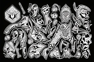 Cyber sigilism tattoo idea