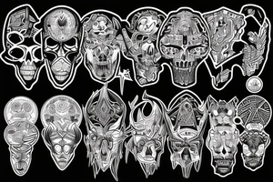 Cyber sigilism
Death brutalism tattoo idea