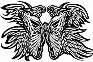 michael jordan with wings and jordan 1 shoes tattoo idea