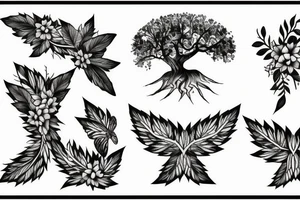 Spine with nature tattoo idea