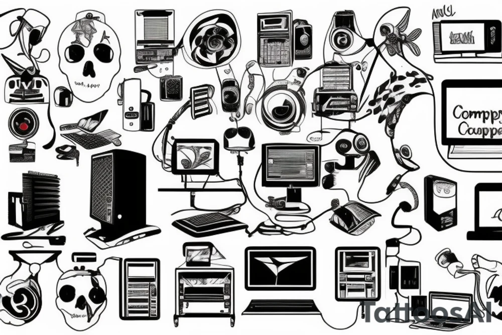computer tattoo idea