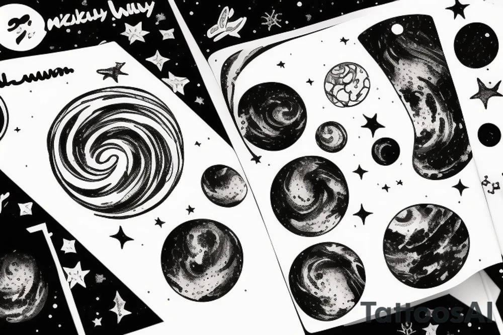 milky way galaxy tattoo idea