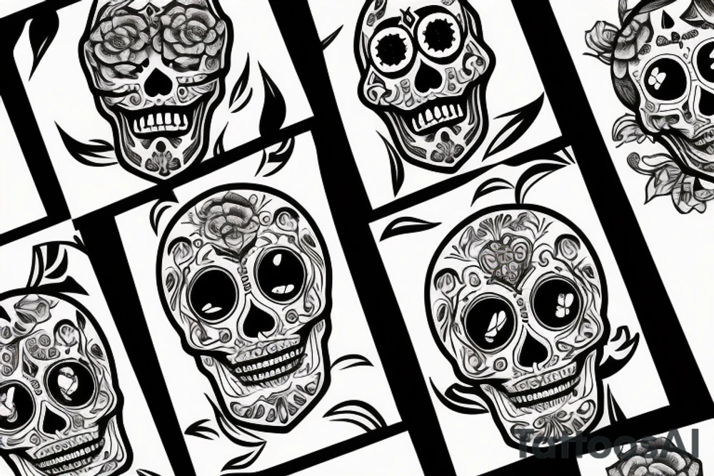 Day of Dead skull tattoo tattoo idea