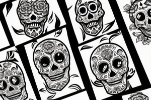 Day of Dead skull tattoo tattoo idea