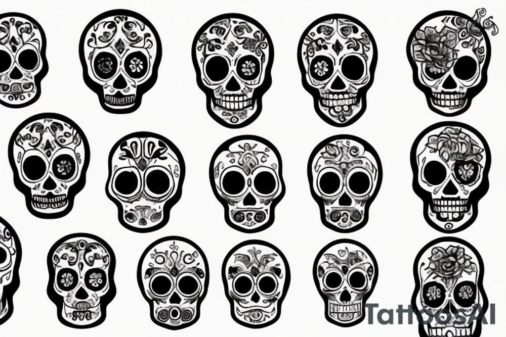 Day of Dead skull tattoo tattoo idea