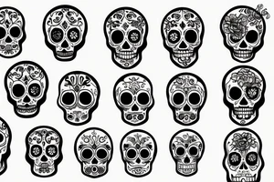 Day of Dead skull tattoo tattoo idea