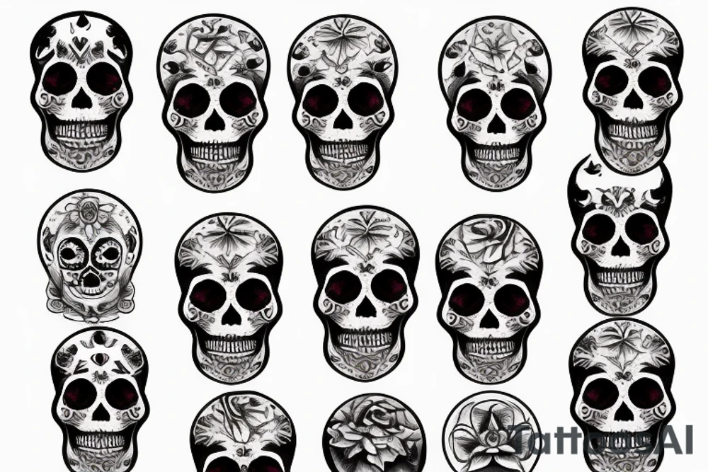 Day of Dead skull tattoo tattoo idea