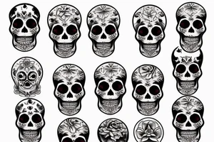Day of Dead skull tattoo tattoo idea
