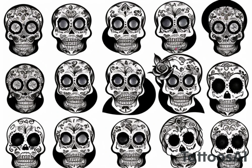 Day of Dead skull tattoo tattoo idea