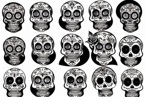 Day of Dead skull tattoo tattoo idea