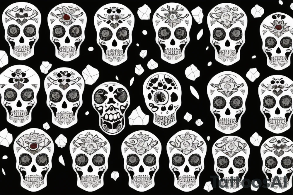 Day of Dead skull tattoo tattoo idea