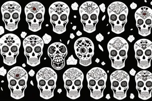 Day of Dead skull tattoo tattoo idea