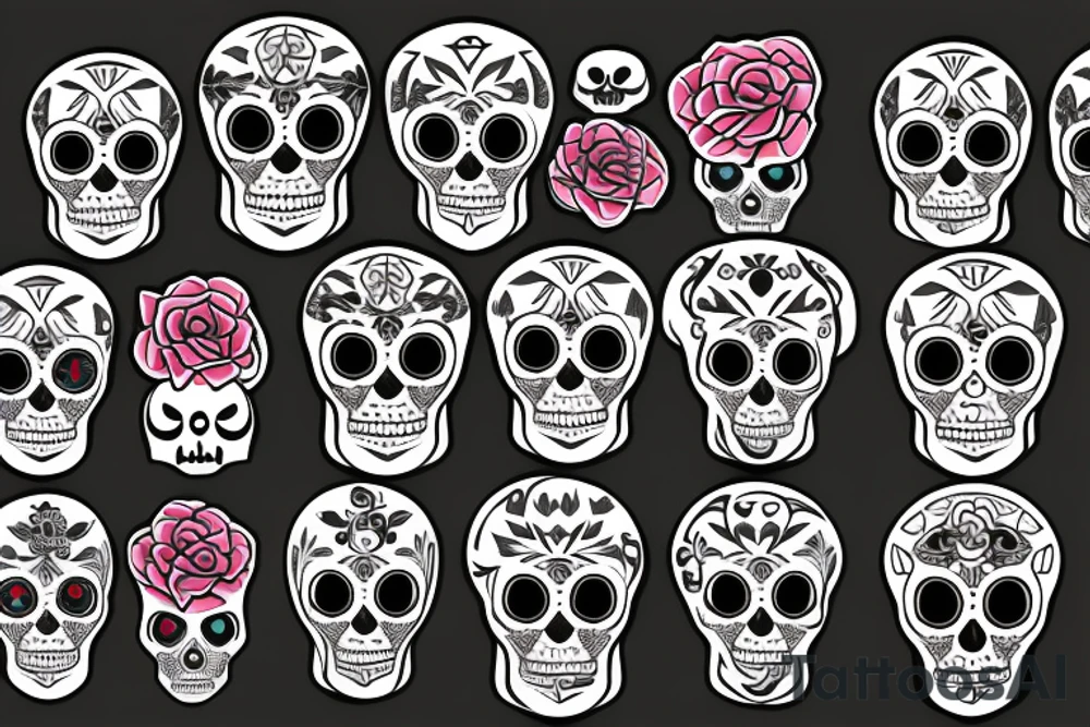 Day of Dead skull tattoo tattoo idea