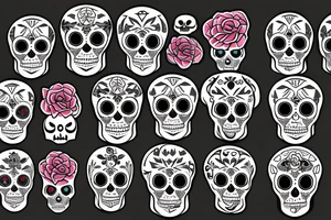Day of Dead skull tattoo tattoo idea