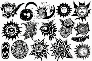 Sunlight, sun tattoo idea