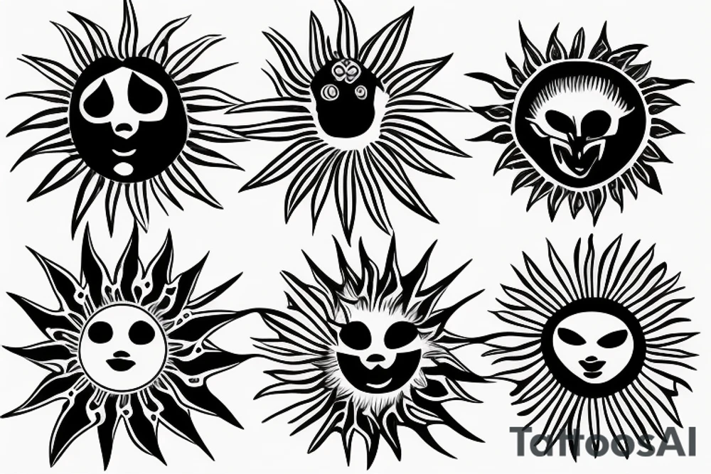 Sunlight, sun tattoo idea