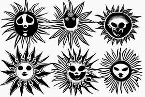 Sunlight, sun tattoo idea