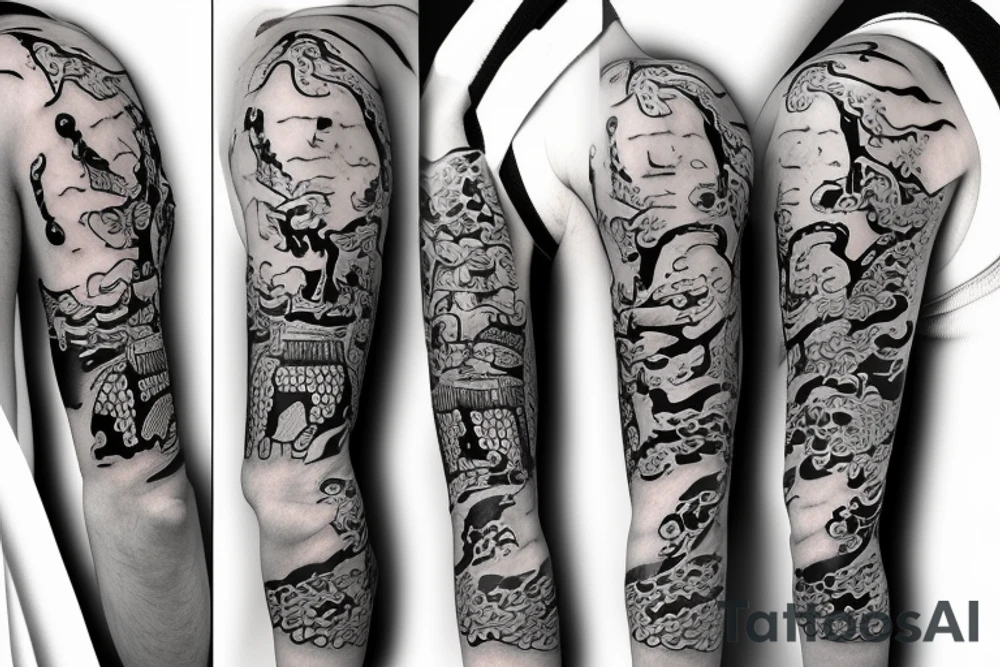 Samurai in the rain tattoo idea
