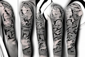 Samurai in the rain tattoo idea